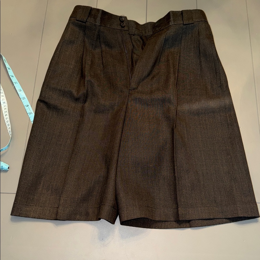 Giorgio sant Angelo high waisted shorts linen black 14 ๐โโฌ